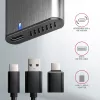 Axagon EEM2-SG2 SuperSpeed+ USB-C išorinis M.2 NVMe ir SATA SSD dėklas