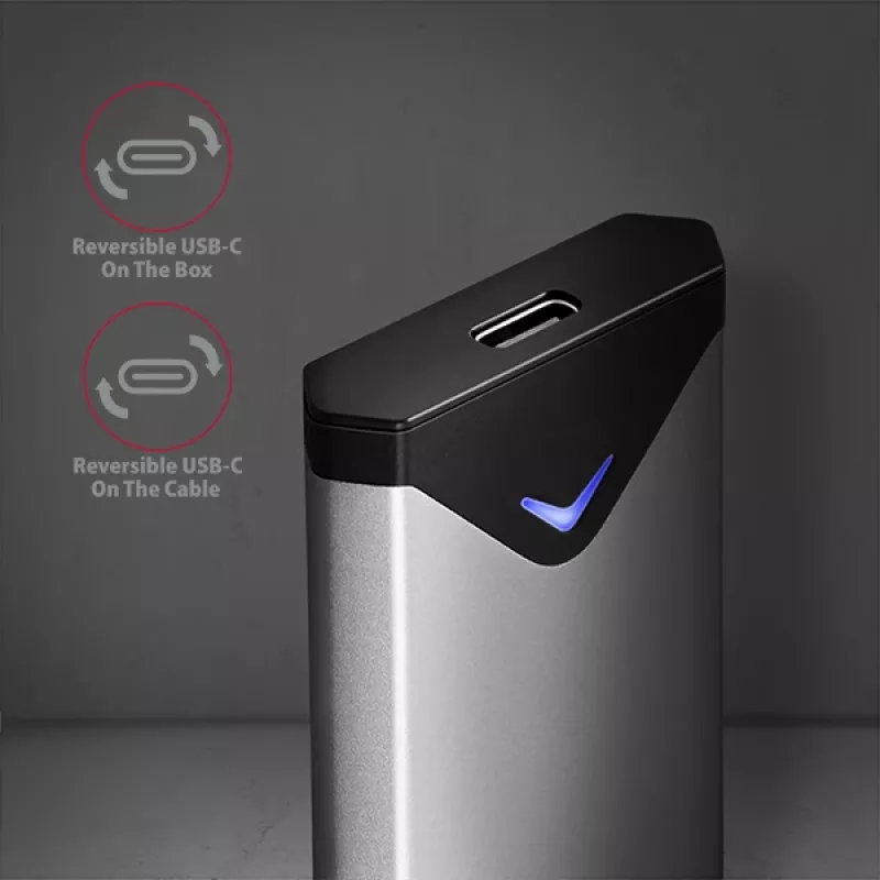 Išorinis metalinis dėklas Axagon EEM2-UG2 USB-C 10Gbps M.2 NVMe SSD