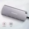 Axagon HMC-6M2 USB 3.2 Gen 1 šakotuvas, 2x USB-A, HDMI, RJ-45, SATA M.2, PD 100W, USB-C kabelis