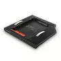 Axagon RSS-CD09 2.5 inch SSD/HDD adapteris į DVD lizdą 9.5 mm LED ALU sąsajos kortelės/adapteris vidinis SATA
