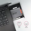 Axagon RSS-CD09 2.5 inch SSD/HDD adapteris į DVD lizdą 9.5 mm LED ALU sąsajos kortelės/adapteris vidinis SATA