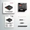Axagon RSS-CD09 2.5 inch SSD/HDD adapteris į DVD lizdą 9.5 mm LED ALU sąsajos kortelės/adapteris vidinis SATA