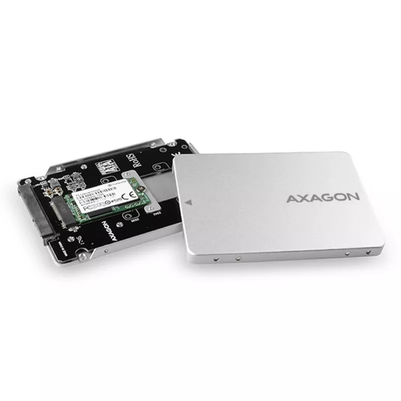 Vidinis 2,5 inch ALU dėklas Axagon RSS-M2SD SATA M.2 SATA SSD