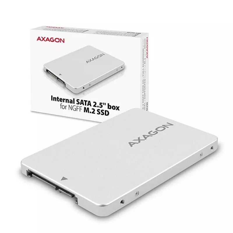 Vidinis 2,5 inch ALU dėklas Axagon RSS-M2SD SATA M.2 SATA SSD