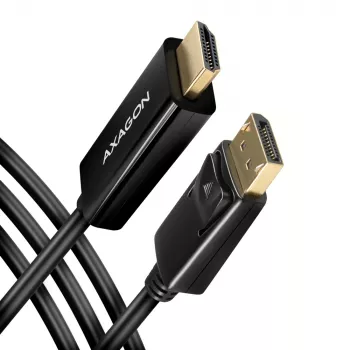 Aktyvus kabelis Axagon RVD-HI14C2 DisplayPort → HDMI 1.4 1,8 m, 4K/30 Hz