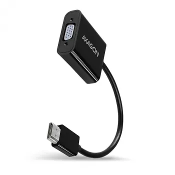 Adapteris Axagon RVH-VGAN HDMI -> VGA, FullHD, 1920x1200, garso išvestis, maitinimo įvadas