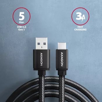 Axagon BUCM3-AM20AB SPEED USB-C <> USB-A 3.2 Gen 1 laidas 2 m