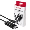 Aktyvus USB-C į DisplayPort kabelis Axagon RVC-DPC 1,8m 4K/60Hz