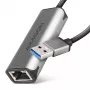 2,5 Gigabit eterneto adapteris AXAGON ADE-25R — USB Type-C, 10/100/1000/2500 Mbit/s, 5000 Mbit/s, aliuminis, pilkas