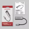 2,5 Gigabit eterneto adapteris AXAGON ADE-25R — USB Type-C, 10/100/1000/2500 Mbit/s, 5000 Mbit/s, aliuminis, pilkas