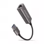 AXAGON USB 3.2 Gen 1 Type-A į Gigabit Ethernet adapteris ADE-TR — 10/100/1000 Mbps, metalinis titano pilkos spalvos, 5000 Mbit/s