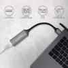 AXAGON USB 3.2 Gen 1 Type-A į Gigabit Ethernet adapteris ADE-TR — 10/100/1000 Mbps, metalinis titano pilkos spalvos, 5000 Mbit/s