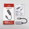 AXAGON USB 3.2 Gen 1 Type-A į Gigabit Ethernet adapteris ADE-TR — 10/100/1000 Mbps, metalinis titano pilkos spalvos, 5000 Mbit/s