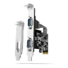 Axagon PCEA-S2N PCIe adapteris 2x RS-232 250 kbps su SP ir LP