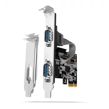 Axagon PCEA-S2N PCIe adapteris 2x RS-232 250 kbps su SP ir LP