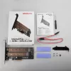 Axagon PCEM2-D PCIe x4 adapteris dviems M.2 SSD (NVMe M-key + SATA B-key) su LP ir SP laikikliais