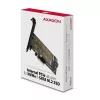 Axagon PCEM2-D PCIe x4 adapteris dviems M.2 SSD (NVMe M-key + SATA B-key) su LP ir SP laikikliais