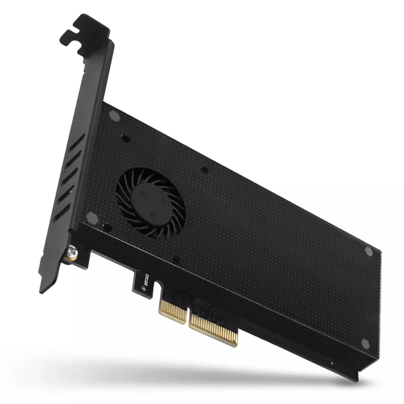 Axagon PCEM2-DC PCIe x4 adapteris M.2 NVMe M-key ir SATA B-key lizdams su aušintuvu, SP ir LP