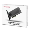 Axagon PCEM2-DC PCIe x4 adapteris M.2 NVMe M-key ir SATA B-key lizdams su aušintuvu, SP ir LP