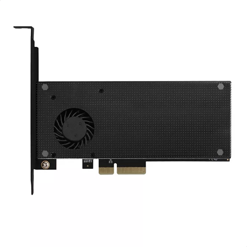Axagon PCEM2-DC PCIe x4 adapteris M.2 NVMe M-key ir SATA B-key lizdams su aušintuvu, SP ir LP