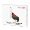 Axagon PCEM2-ND PCIe x8 - dviejų M.2 NVMe M-rakto lizdų adapteris, RAID, duomenų jungiklis, su SP ir LP