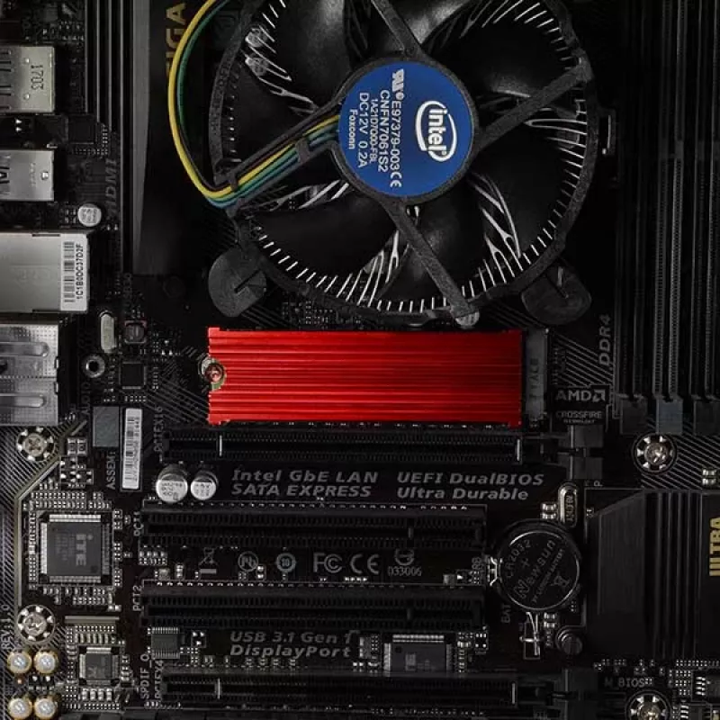 Axagon CRL-M2 Pasyvus aliumininis aušintuvas visiems M.2 SSD, dydis 2280, aukštis 12 mm
