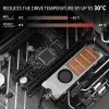 Axagon CLR-M2FAN varinis radiatoriaus šildytuvas su ventiliatoriumi vienpusiams ir dvipusiams M.2 SSD diskams, dydis 2280, aukštis 13 mm