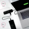 Axagon HMC-6GL USB 3.2 Gen 1 centrinis įrenginys, 3x USB-A, HDMI 4k/30Hz, RJ-45, PD 100W, 20 cm USB-C kabelis