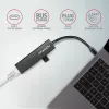 USB-C stotelė Axagon HMC-GL3A 3x USB-A Gbit-LAN juoda