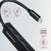USB-C stotelė Axagon HMC-GL3A 3x USB-A Gbit-LAN juoda