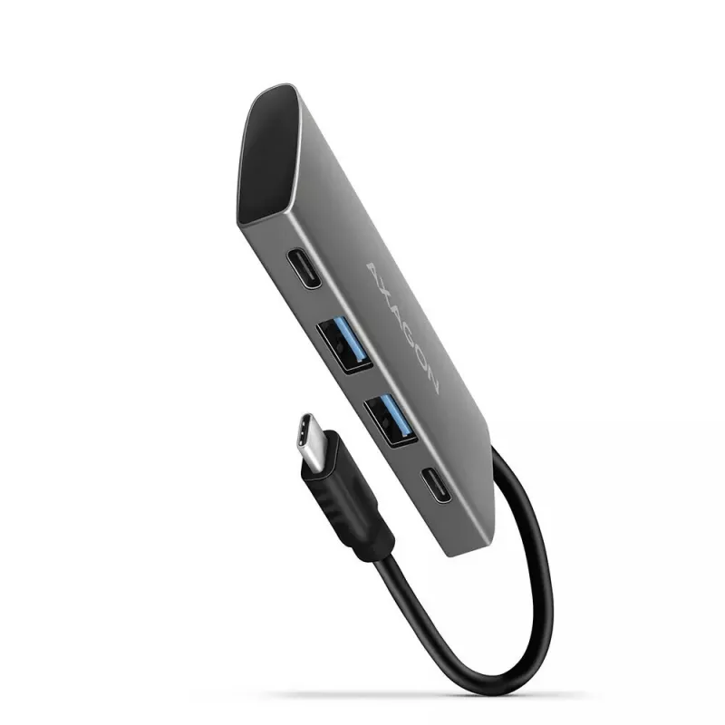 AXAGON HMC-4G2 USB-C 3.2 Gen 2 10 Gb/s hubas, 2x USB-A + 2x USB-C, 13 cm kabelis
