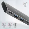 AXAGON HMC-4G2 USB-C 3.2 Gen 2 10 Gb/s hubas, 2x USB-A + 2x USB-C, 13 cm kabelis