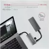 AXAGON HMC-4G2 USB-C 3.2 Gen 2 10 Gb/s hubas, 2x USB-A + 2x USB-C, 13 cm kabelis
