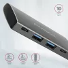 AXAGON HMC-4G2 USB-C 3.2 Gen 2 10 Gb/s hubas, 2x USB-A + 2x USB-C, 13 cm kabelis