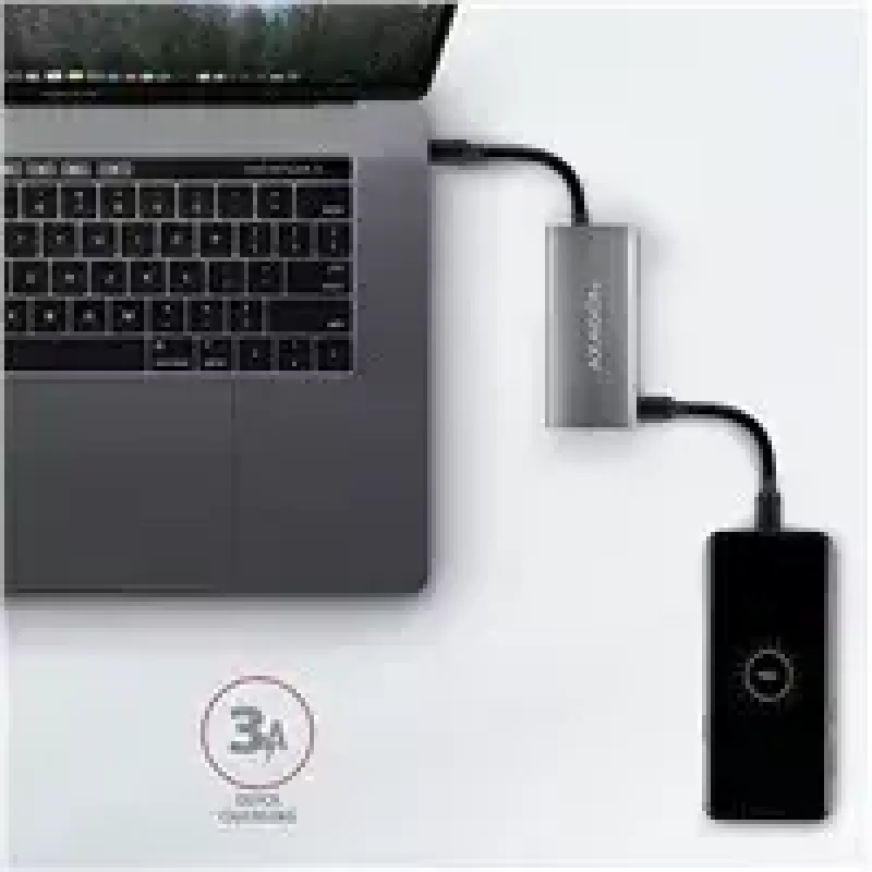 AXAGON HMC-4G2 USB-C 3.2 Gen 2 10 Gb/s hubas, 2x USB-A + 2x USB-C, 13 cm kabelis