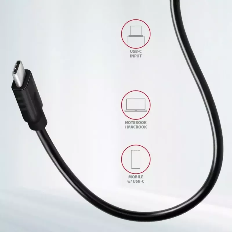 AXAGON HMC-4G2 USB-C 3.2 Gen 2 10 Gb/s hubas, 2x USB-A + 2x USB-C, 13 cm kabelis