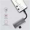 AXAGON HMC-4G2 USB-C 3.2 Gen 2 10 Gb/s hubas, 2x USB-A + 2x USB-C, 13 cm kabelis