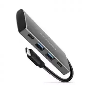 AXAGON HMC-4G2 USB-C 3.2 Gen 2 10 Gb/s hubas, 2x USB-A + 2x USB-C, 13 cm kabelis