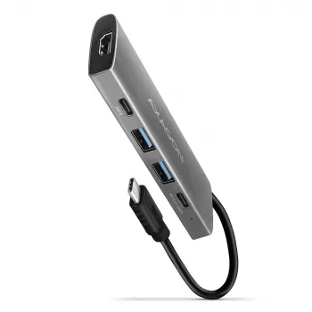 Axagon HMC-5G2 SPEEDSTER 5 viename USB-C šakotuvas, 2x USB-A, 2x USB-C, HDMI, PD 60 W