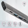 Axagon HMC-5G2 USB 10Gbps šakotuvas, 2x USB-A, 2x USB-C, HDMI 4k/60Hz, PD 100W, USB-C laidas