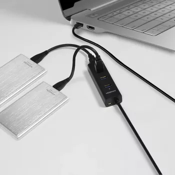 Axagon HUE-S2BL 4x USB 3.0 Įkrovimo šakotuvas su 1,2 m kabeliu, maitinimo micro USB