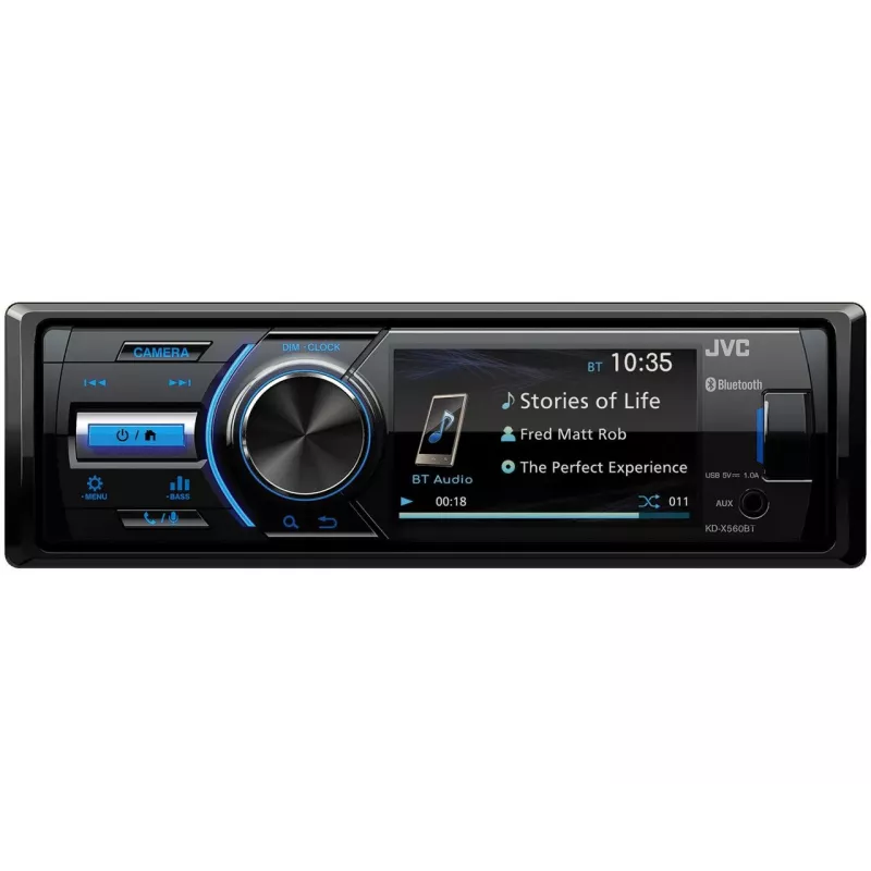 JVC KD-X560BT Juodas 180 W Bluetooth automobilinis multime dia grotuvas