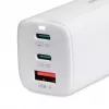 IBOX ILUC65W universalus mobiliojo įrenginio kroviklis, 65W, 2x USB-C + 1x USB-A, baltas, 1.5 m laidas
