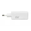 IBOX ILUC65W universalus mobiliojo įrenginio kroviklis, 65W, 2x USB-C + 1x USB-A, baltas, 1.5 m laidas