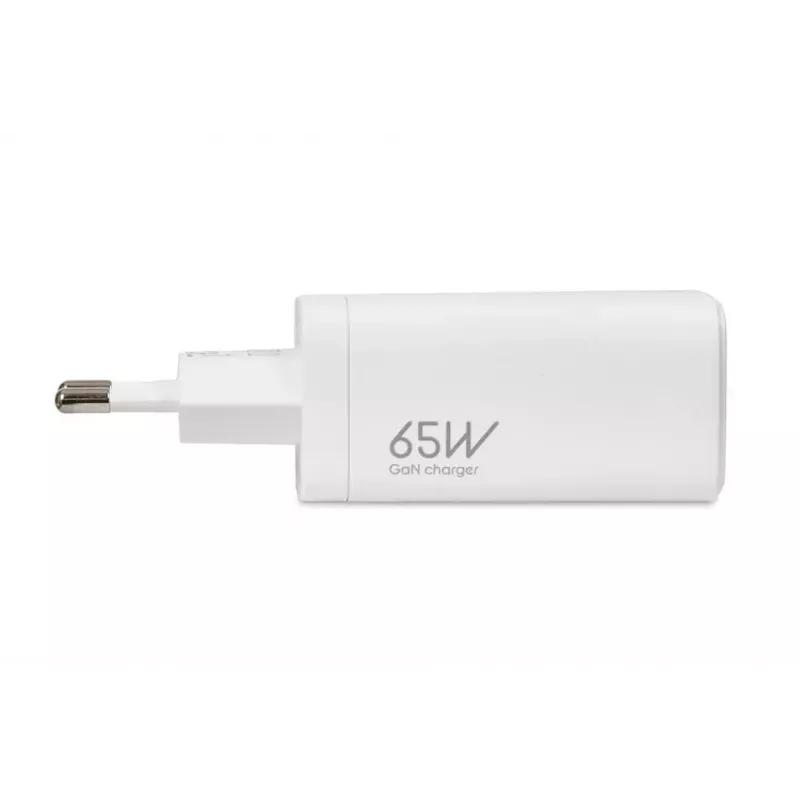 IBOX ILUC65W universalus mobiliojo įrenginio kroviklis, 65W, 2x USB-C + 1x USB-A, baltas, 1.5 m laidas