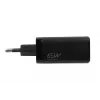 Kroviklis AC mobiliesiems įrenginiams IBOX ILUC65B — 65 W, 3x USB (2x USB‑A Gen1, 1x USB‑C), juodas, 100–240 V