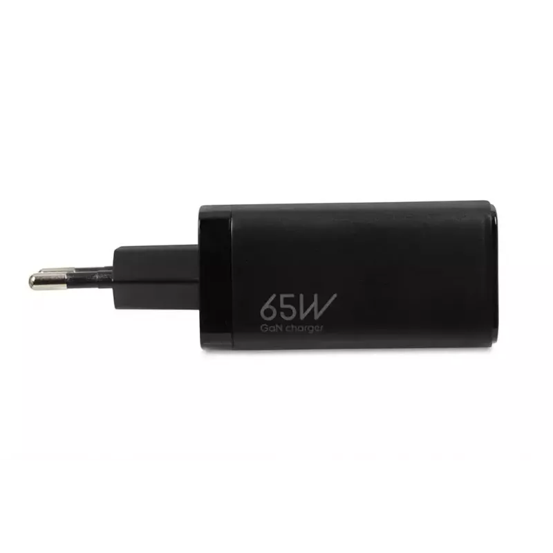 Kroviklis AC mobiliesiems įrenginiams IBOX ILUC65B — 65 W, 3x USB (2x USB‑A Gen1, 1x USB‑C), juodas, 100–240 V