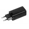 Kroviklis AC mobiliesiems įrenginiams IBOX ILUC65B — 65 W, 3x USB (2x USB‑A Gen1, 1x USB‑C), juodas, 100–240 V