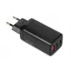 Kroviklis AC mobiliesiems įrenginiams IBOX ILUC65B — 65 W, 3x USB (2x USB‑A Gen1, 1x USB‑C), juodas, 100–240 V