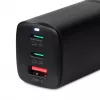 Kroviklis AC mobiliesiems įrenginiams IBOX ILUC65B — 65 W, 3x USB (2x USB‑A Gen1, 1x USB‑C), juodas, 100–240 V